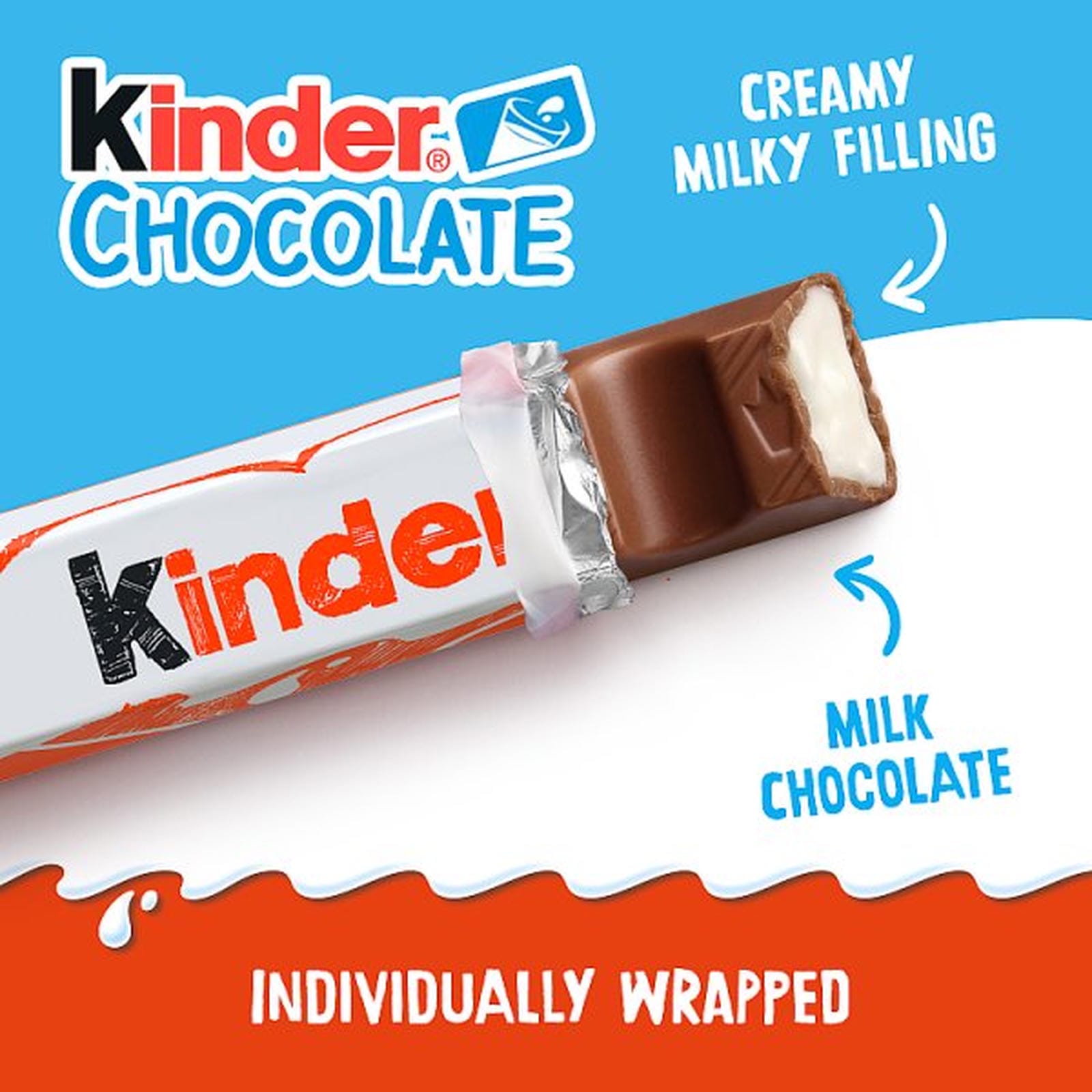 Kinder Small Chocolate Bars Multipack 8 x 12.5g PMP