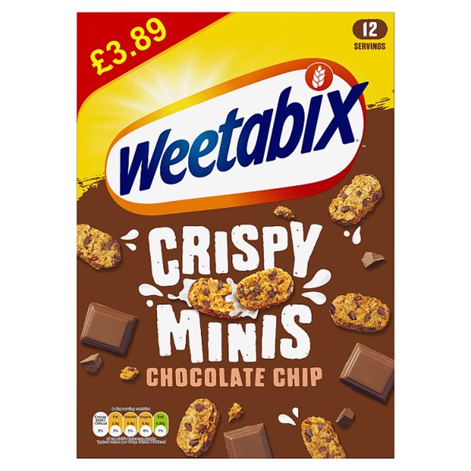 Weetabix Crispy Minis Chocolate Chip 5x500g PMP £3.89