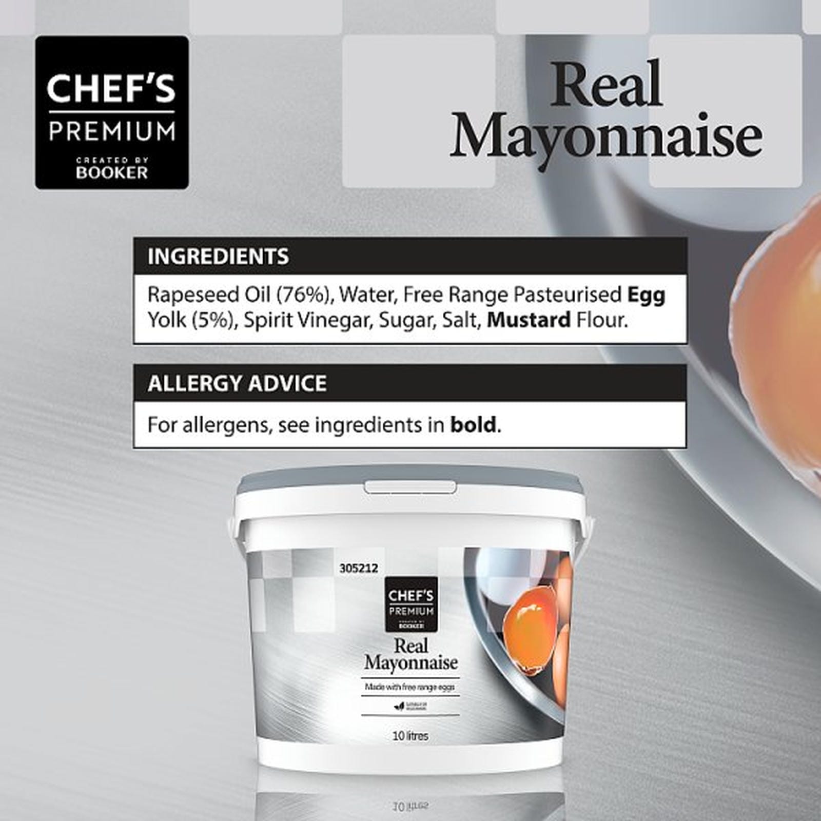 Chef's Premium Real Mayonnaise 10 litres