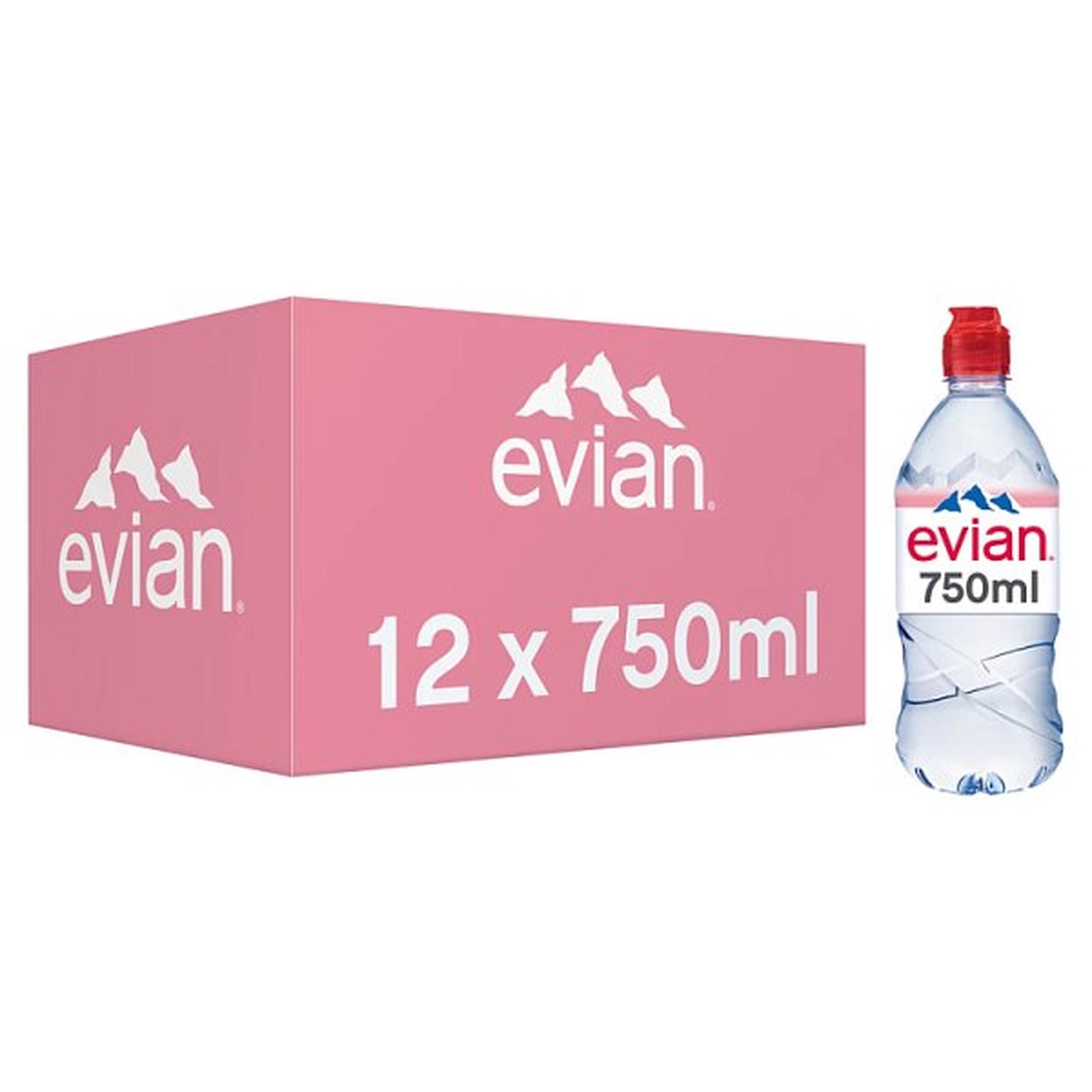 evian Still Natural Mineral Water 12 x 750ml