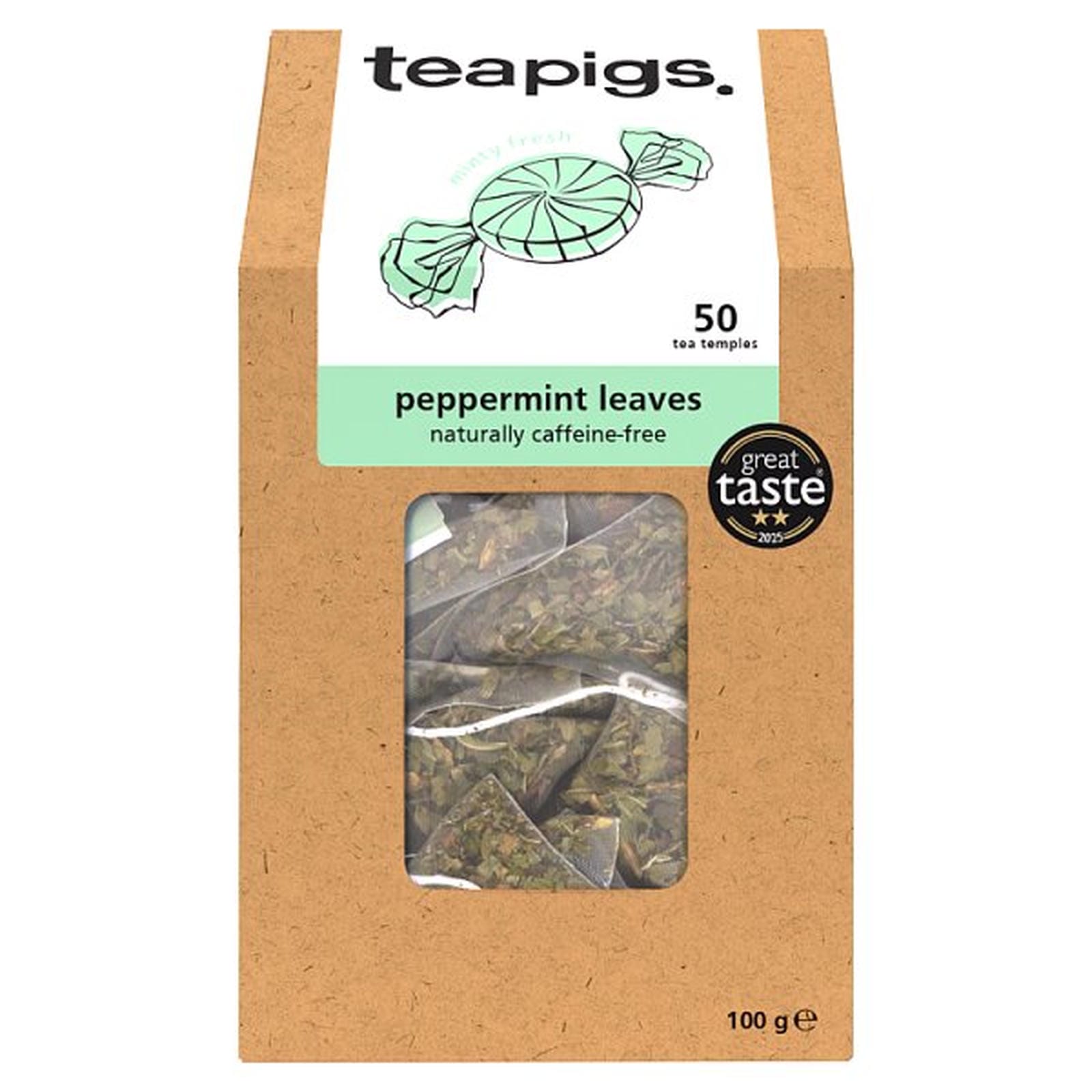Teapigs Peppermint Leaves Tea Temples 50 x 2g (100g)