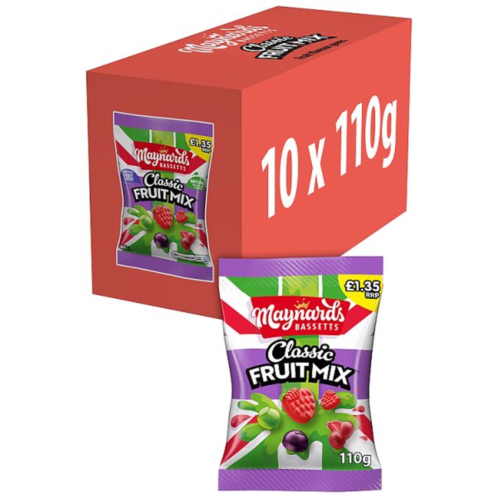 Maynards Bassetts Classic Fruit Mix Candy Sweets Sharing Bag £1.35 PMP 110 g