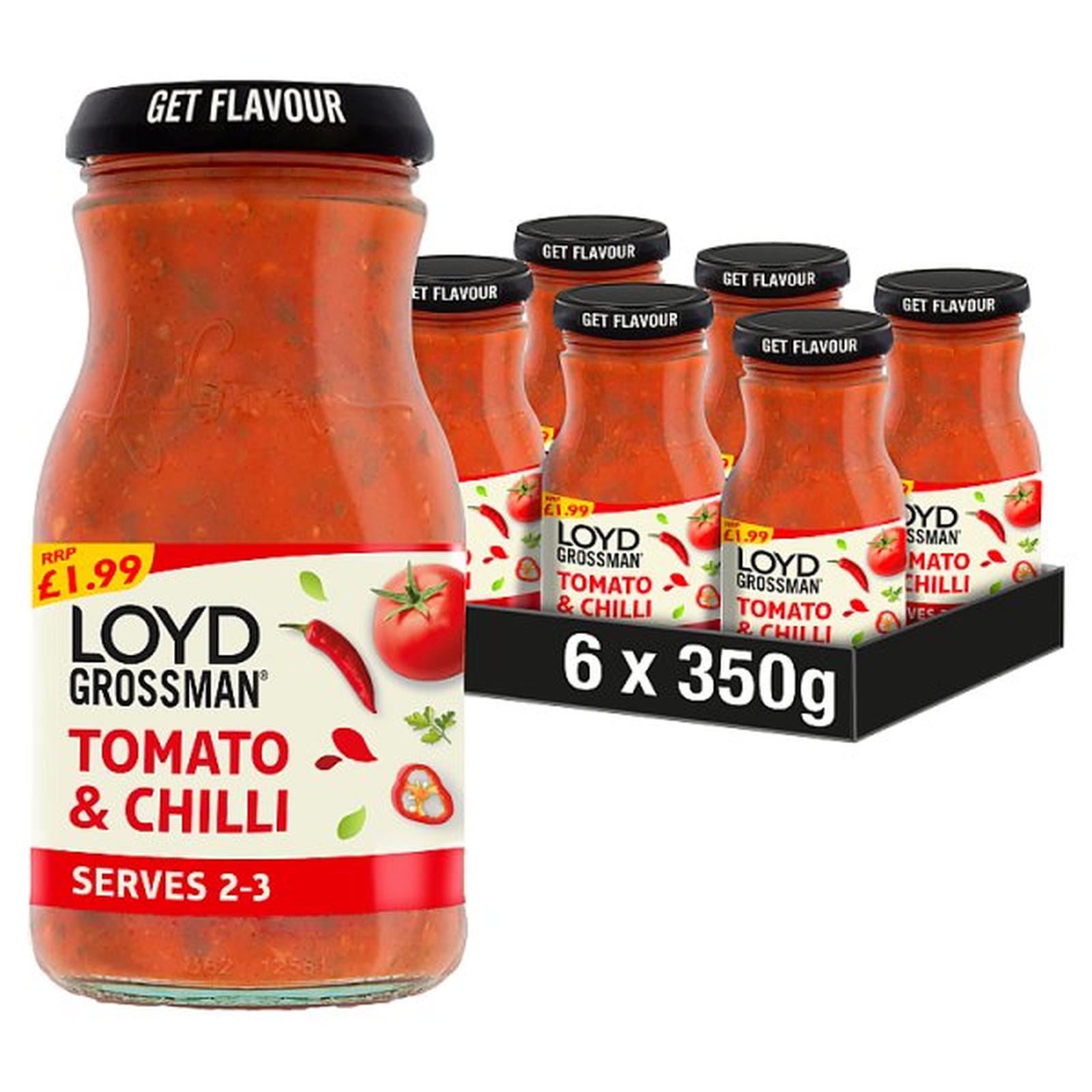Loyd Grossman Tomato & Chilli Pasta Sauce Jar 350g