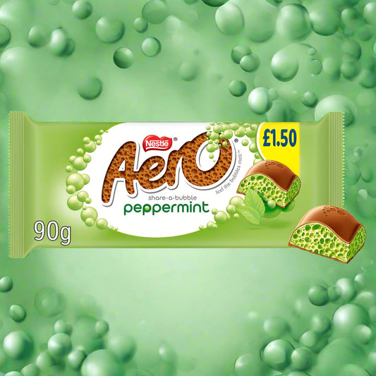 Aero Peppermint Chocolate Sharing Bar 90g PMP £1.50 – 15 x 90g