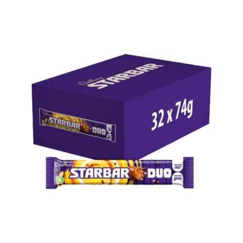 Cadbury Starbar Duo Chocolate Bar 74g – 32 x 74g