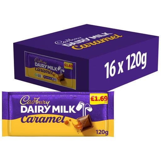 Cadbury Dairy Milk Caramel Chocolate Bar 120g – 16 x 120g