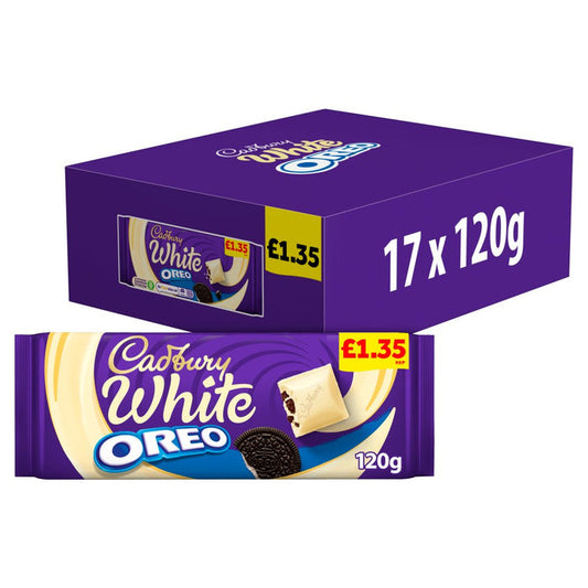 Cadbury Oreo White Chocolate 120g – 17 x 120g