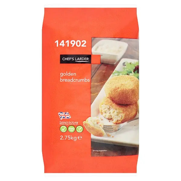 Chef's Larder Breadcrumbs Golden Bulk 2.75kg 1 x 2.75kg Catering Size For Professional Kitchens