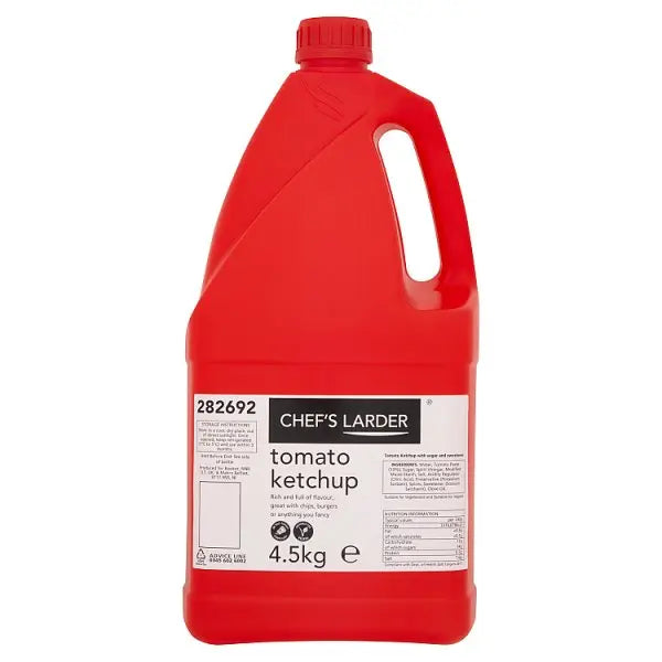 Chef's Larder Tomato Ketchup 4.5kg Catering Size Multi Pack 2 x 4.5kg Suitable For Retail Kitchens And Foodservice