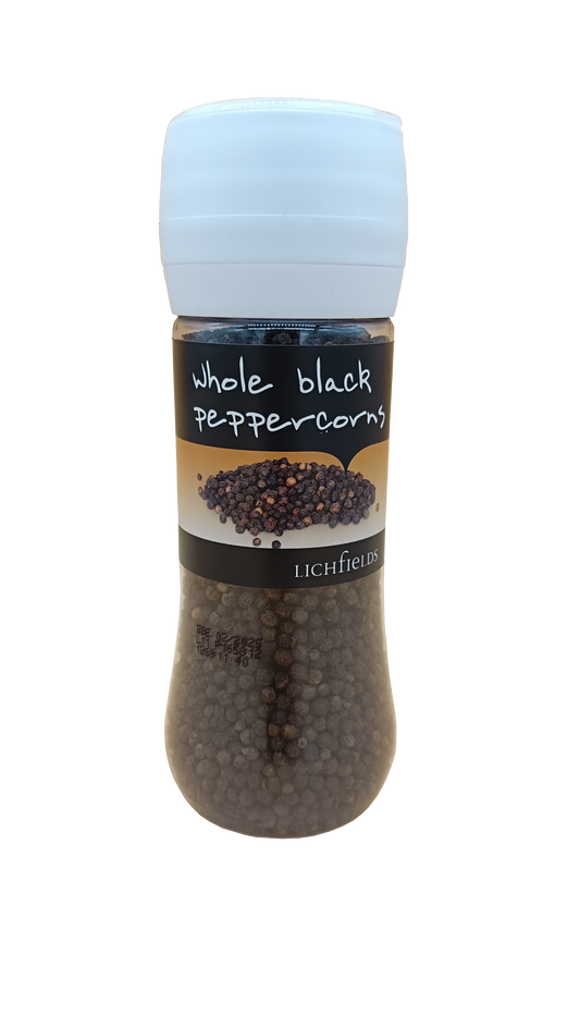 Lichfields Whole Black Peppercorns 200g – 1 x 200g