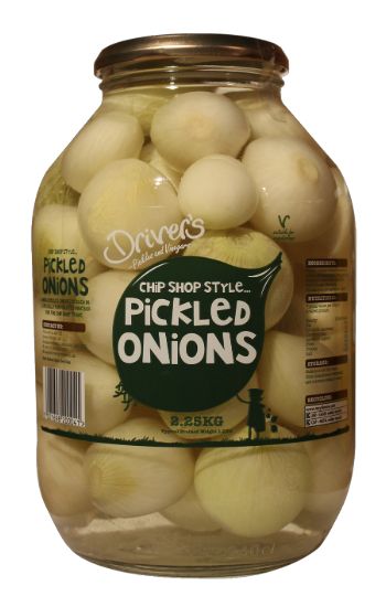 Driver's Pickled Onions 2.25kg Case Of 4 X 2.25kg Foodservice Bulk For Retail Kitchens