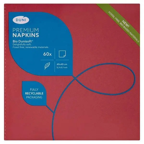 Duni Bio Dunisoft 60 Premium Napkins Bordeaux – 6 x 60s