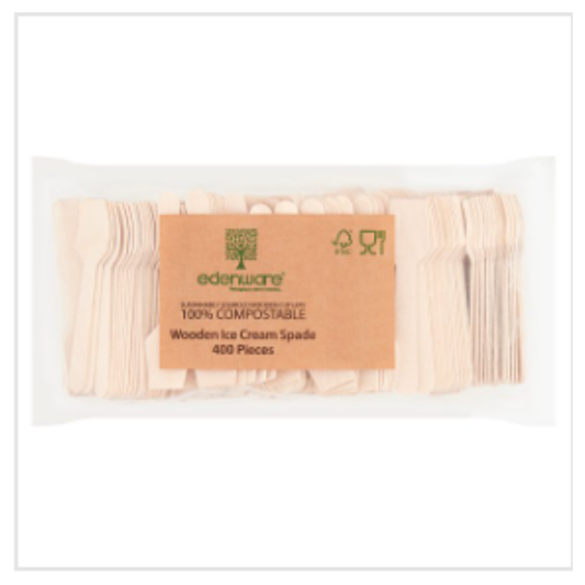 Edenware 4000 Wooden Ice Cream Spade – 1 x 400pk