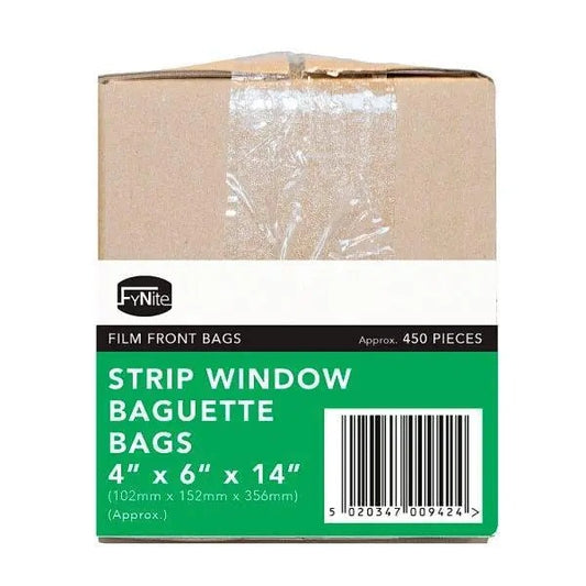 Film Front Strip Window Baguette Bags 4"x6"x14" – 1 x 450s