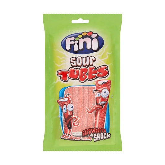 Fini Strawberry Shock Tubes Sour 140g – 12 x 140g