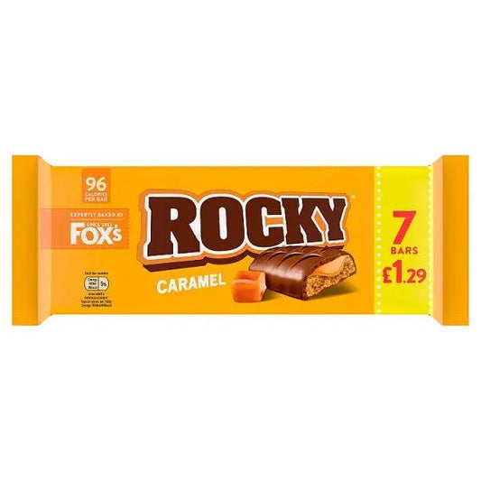 Fox's Rocky Caramel 7 x 19.5g (136.5g) – 12 x 136.5g