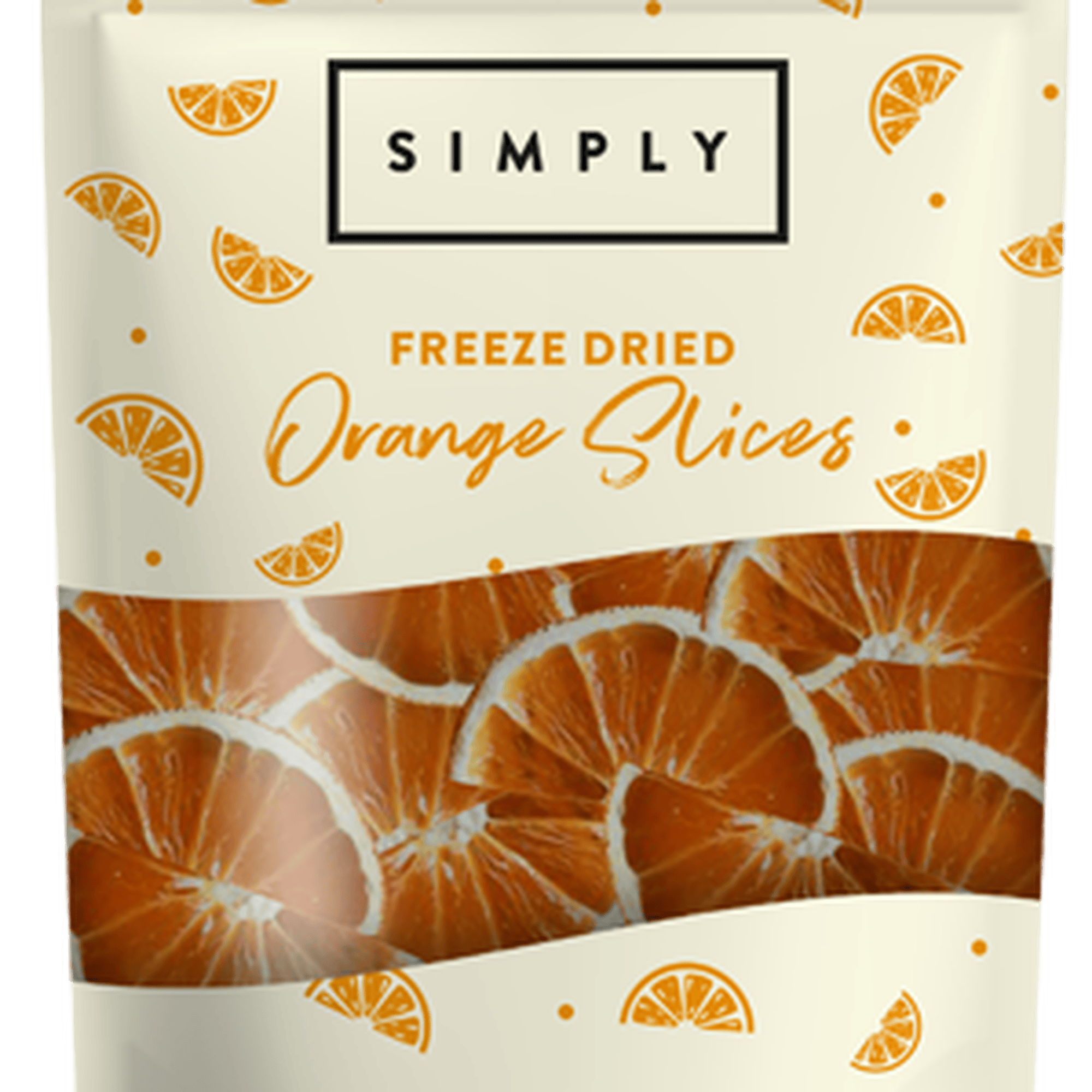 Simply Freeze Dried Orange Slices 100g Foodservice Multi Pack 4 X 100g Ideal For Retail, Kitchens And Foodservice