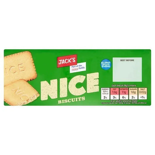 Jack's Nice Biscuits 200g – 12 x 200g