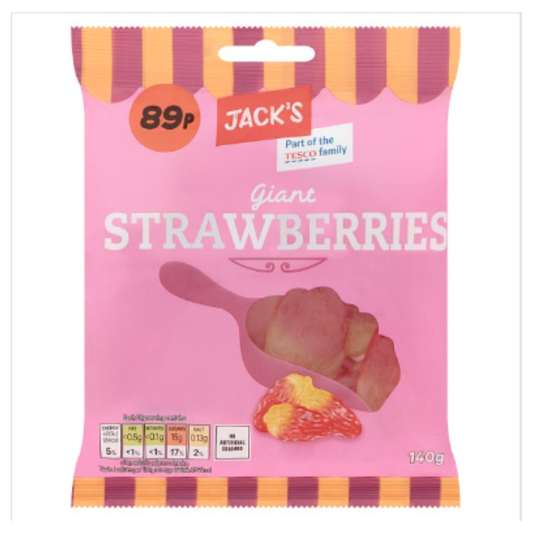 Jack's Giant Strawberries 140g – 10 x 140g