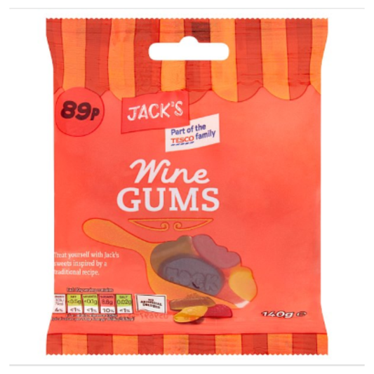 Jack's Wine Gums 140g – 10 x 140g