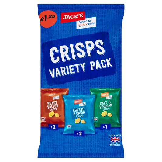 Jack's Crisps Variety Pack 5 x 20g – 10 x 5x20g