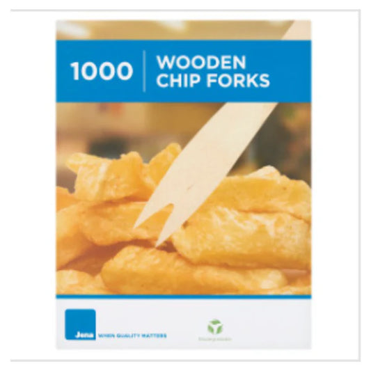Jena 1000 Wooden Chip Forks – 1 x 1000pk
