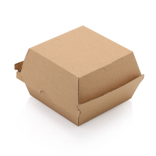 CaterPro 25 Kraft Burger Boxes with Hinged Lids – 10 x 25s