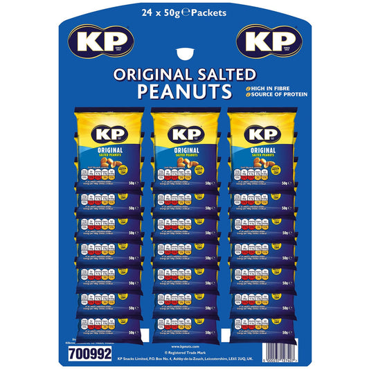 KP Original Salted Peanuts 50g (Pubcard) – 21 x 50g