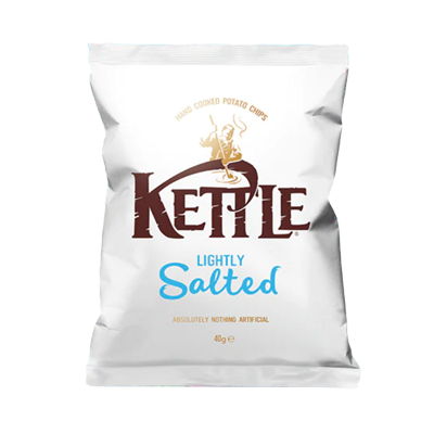 Kettle Lightly Salted Potato Chips 40g – 18 x 40g