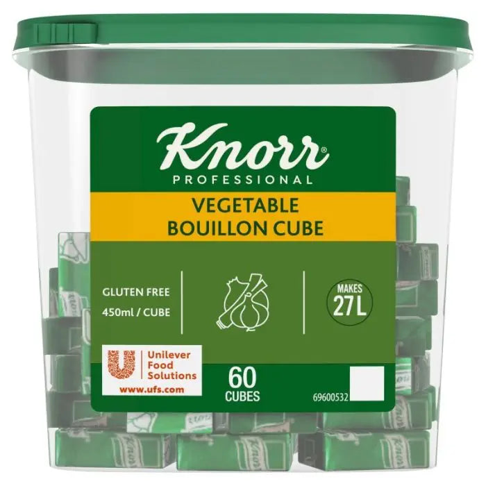 Knorr Professional Vegetable Bouillon Cubes 60 Cubes 600g 3 x 600g Multi Pack Catering Size