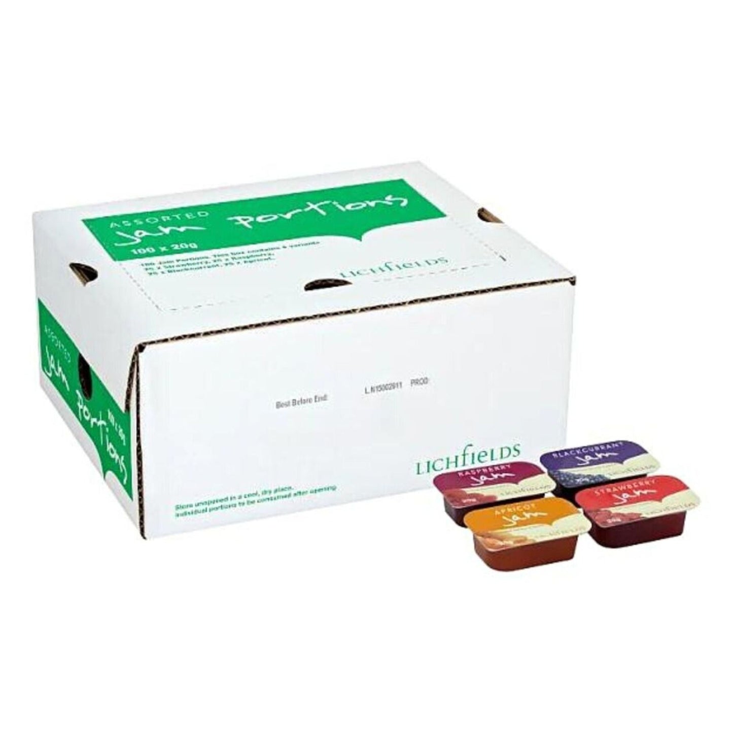 Lichfields Assorted Jam Portions 100 x 20g – 1 x 100x20g