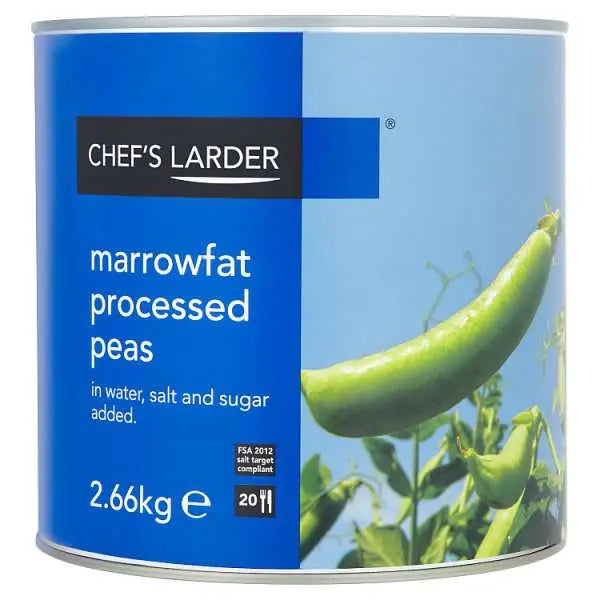 Chef's Larder Marrowfat Processed Peas 2.66kg Case of 6 x 2.66kg Foodservice Multi Pack