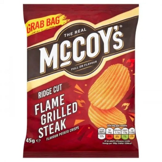 McCoy's Flame Grilled Steak Grab Bag Crisps 45g – 36 x 45g
