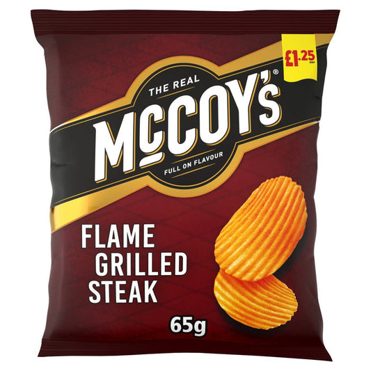 McCoy's Flame Grilled Steak Sharing Crisps 65g, £1.25 PMP – 20 x 65g