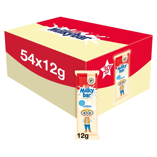Milkybar Kid White Chocolate Bar 12g PMP 30p – 54 x 12g