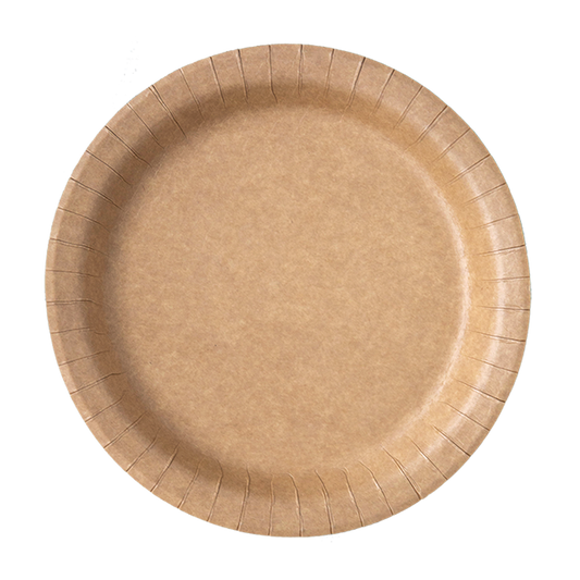 Bio Disposables 50 Round Kraft Plates 26cm – 1 x 50pk