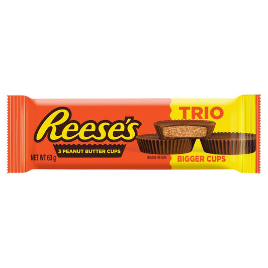 Reese's Milk Chocolate and Peanut Butter Cups, Trio (3 Pack), 63g – 40 x 63g