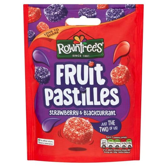 Rowntree's Fruit Pastilles Sweets Sharing Bag 143g – 10 x 143g
