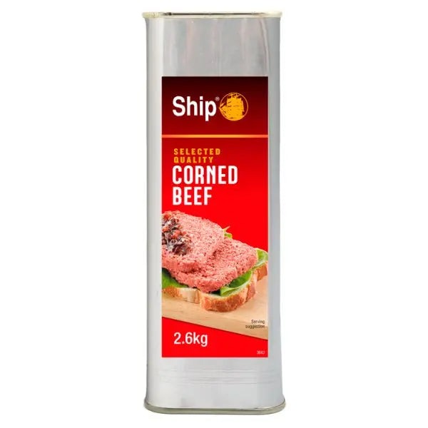 Ship Corned Beef Catering Size 2.6kg Case Of 6 X 2.6kg Foodservice Ready Retail Pack