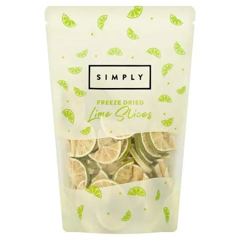 Simply Freeze Dried Lime Slices For Cooking And Garnishes In Beverages And Desserts 100g 1 Pack