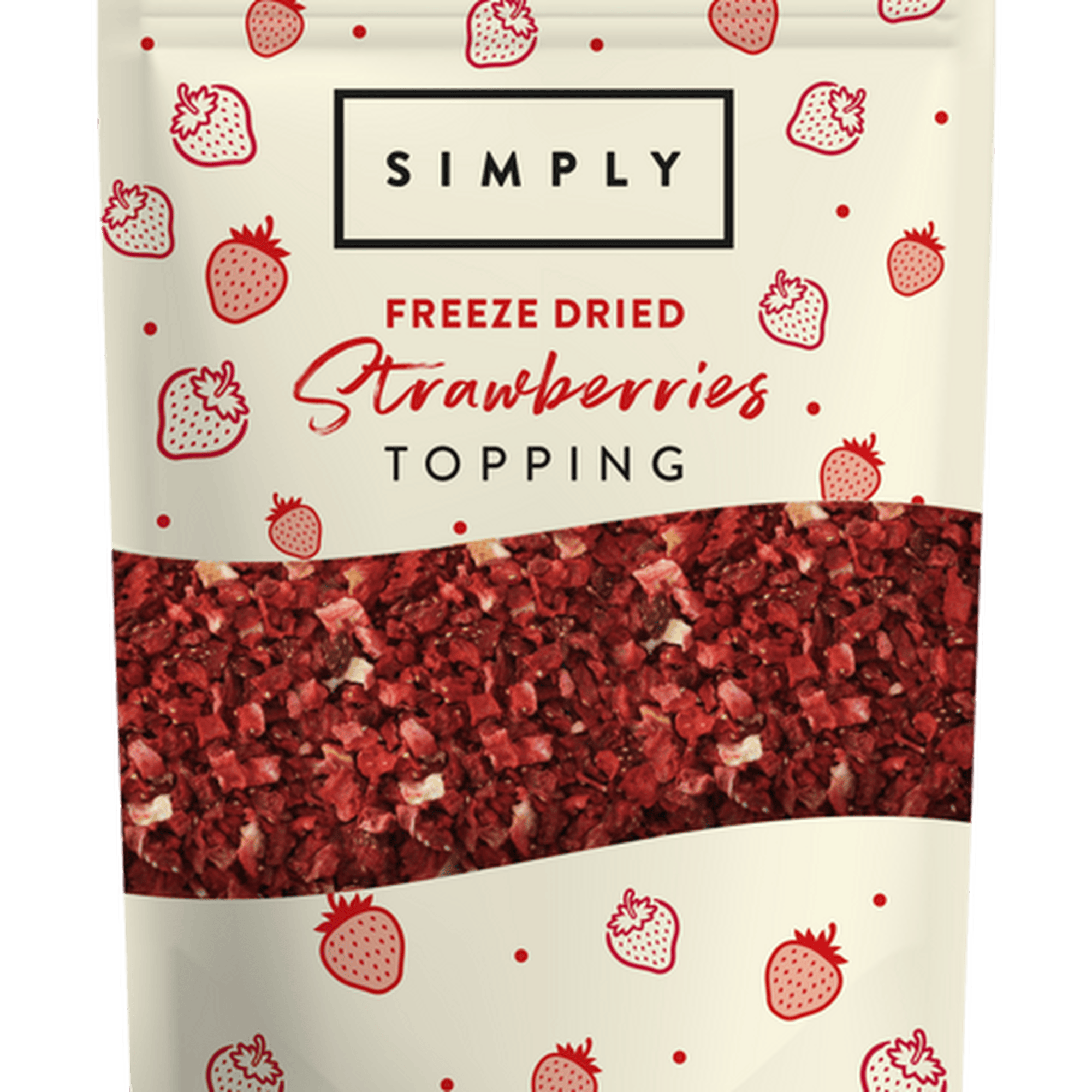 Simply Freeze Dried Strawberries Topping 130g Multi Pack 4 x 130g Foodservice Ready