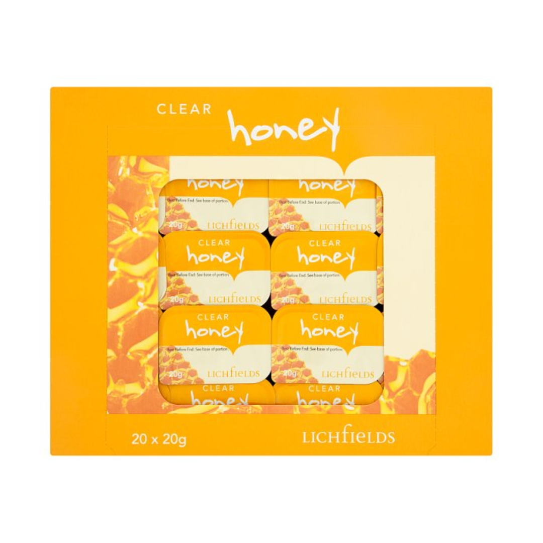 Lichfields Clear Honey Individual Portions 20 x 20g