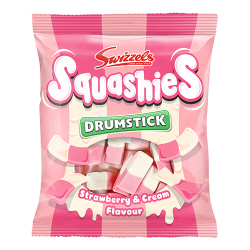 Swizzels Squashies Drumstick Strawberry & Cream Flavour 120g – 12 x 120g