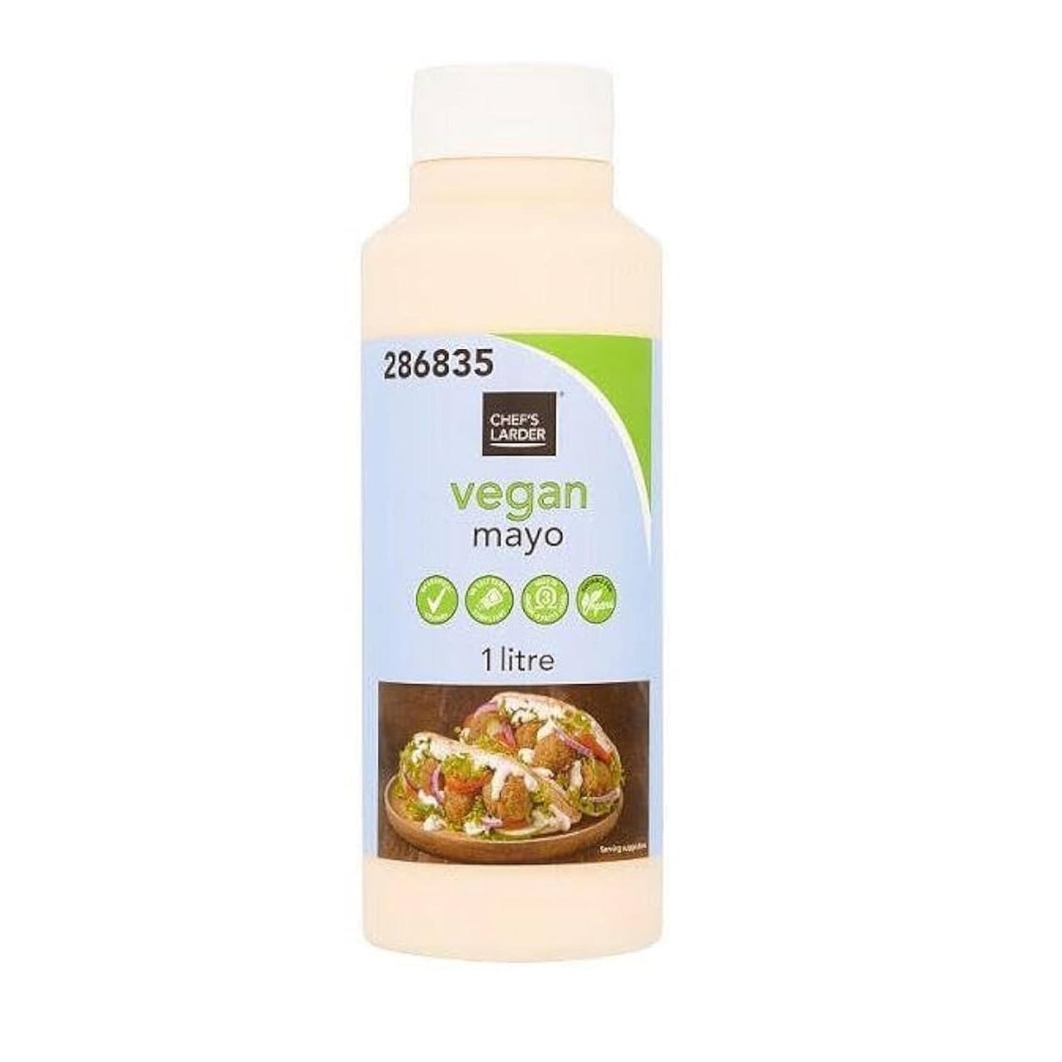 Chef's Larder Vegan Mayo 1 Litre Pack For Retail Kitchen And Foodservice Single Pack UK Stocked