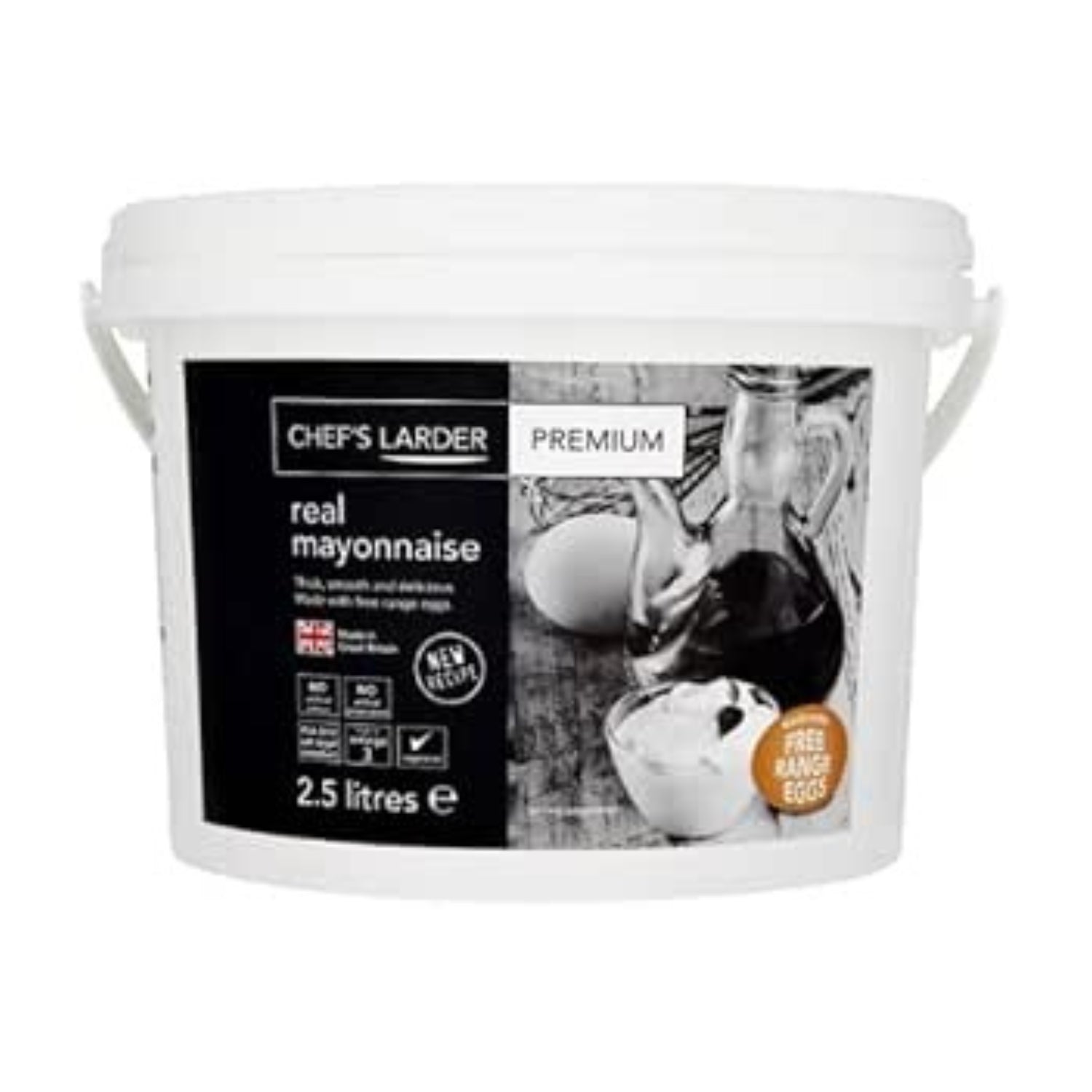 Chef's Larder Mayonnaise Premium Real 5 Litre Catering Size 1 x 5 Litre For Retail And Foodservice