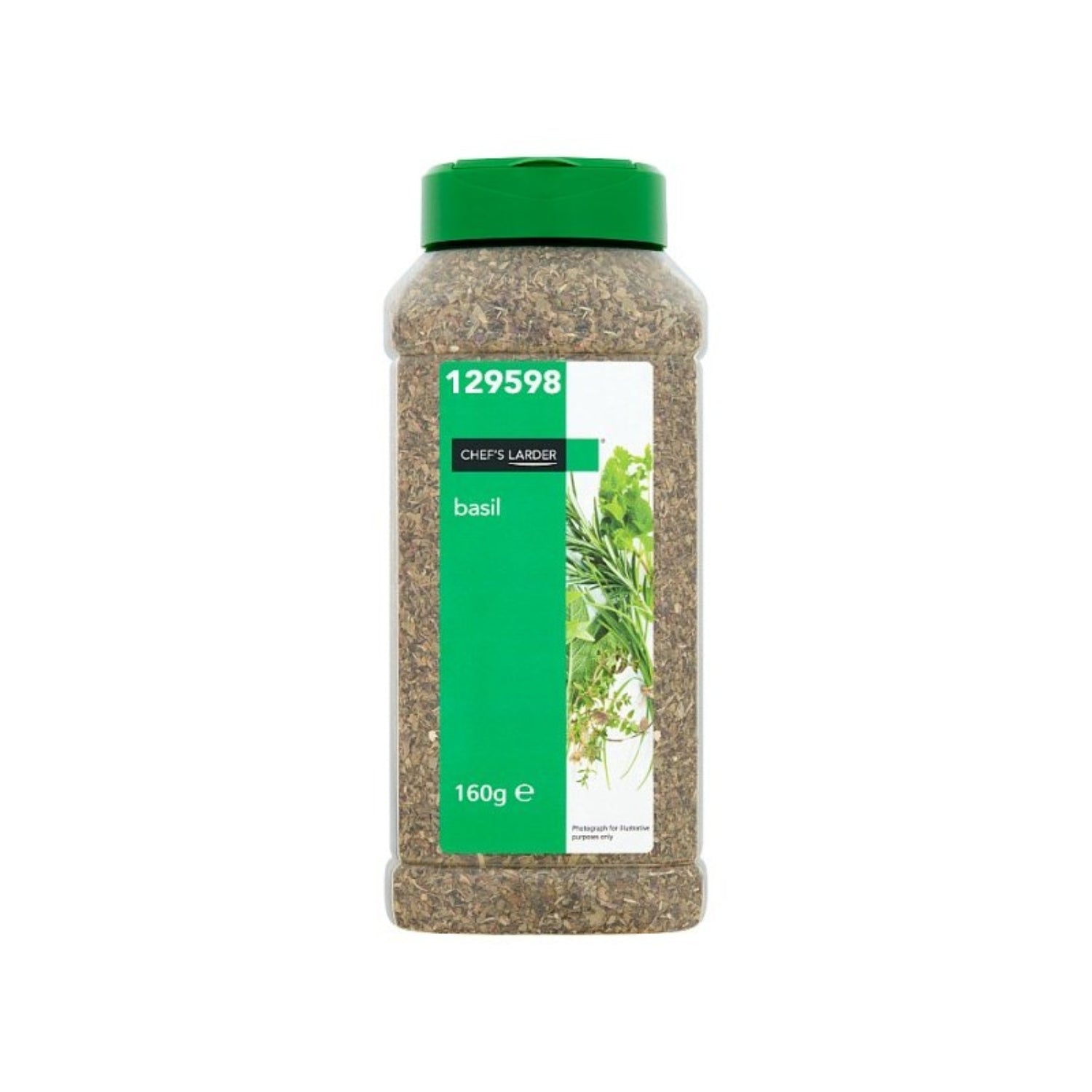 Basil Chef's Larder 160g Fresh Basil Leaves Pack Suitable For Kitchens And Foodservice 1 x 160g