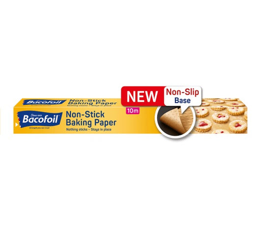 Bacofoil® Non-Stick Non-Slip Baking Paper 38cm x 5m – 6 x 1pk