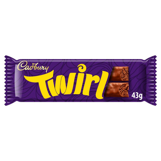 Cadbury Twirl Chocolate Bar 43g – 48 x 43g