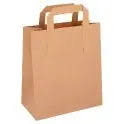 FyNite Medium Brown Block Bottom Take-Away Food Bags - 220mm x 105mm x 250mm (100 pieces) – 1 x 100s