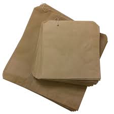 Brown Kraft Flat Bags Strung 12" x 12.5" – 1 x 450s